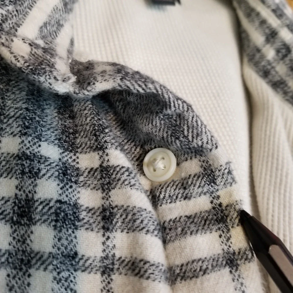 Banana Republic Shirt Men M Flannel Camden Fit Thermal‎ Lined Pockets Shacket